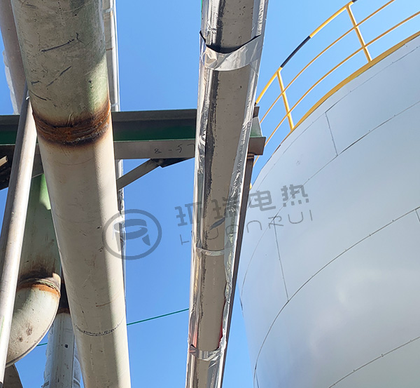 電伴熱帶應(yīng)用于化工管道維溫安裝圖